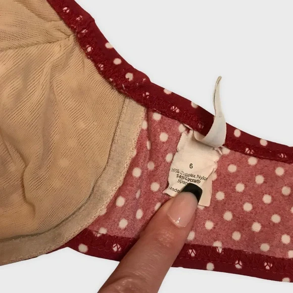 Vintage J. Crew polka dot bikini top - Picture 6 of 7